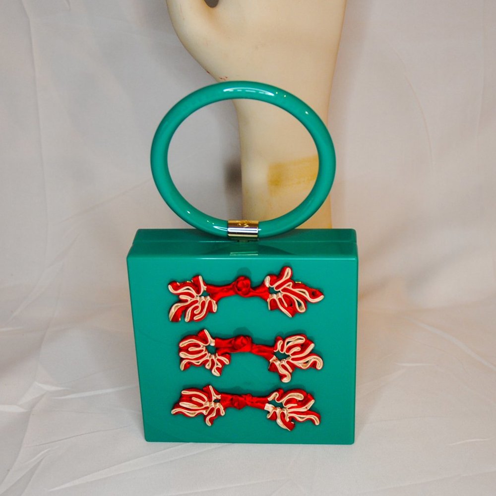 Charlotte Olympia Jade Buckle Knot Clutch Box - Picture 2 of 12